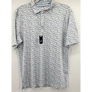 Johnnie-O Sure Shot Performance Polo Shirt Men's Size L 16 Maliblu NWT